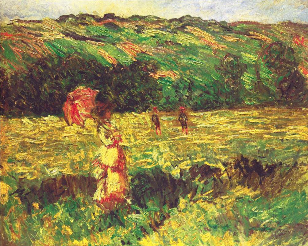 The Promenade near Limetz, 1887 - Claude Monet Paintings